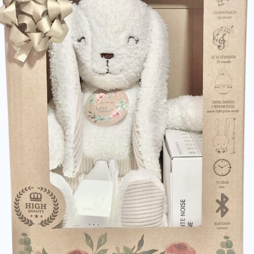 Szumio Bunnie Biały , szumiący króliczek , czujnik płaczu, bluetooth, lampka. Nowe rozdanie!